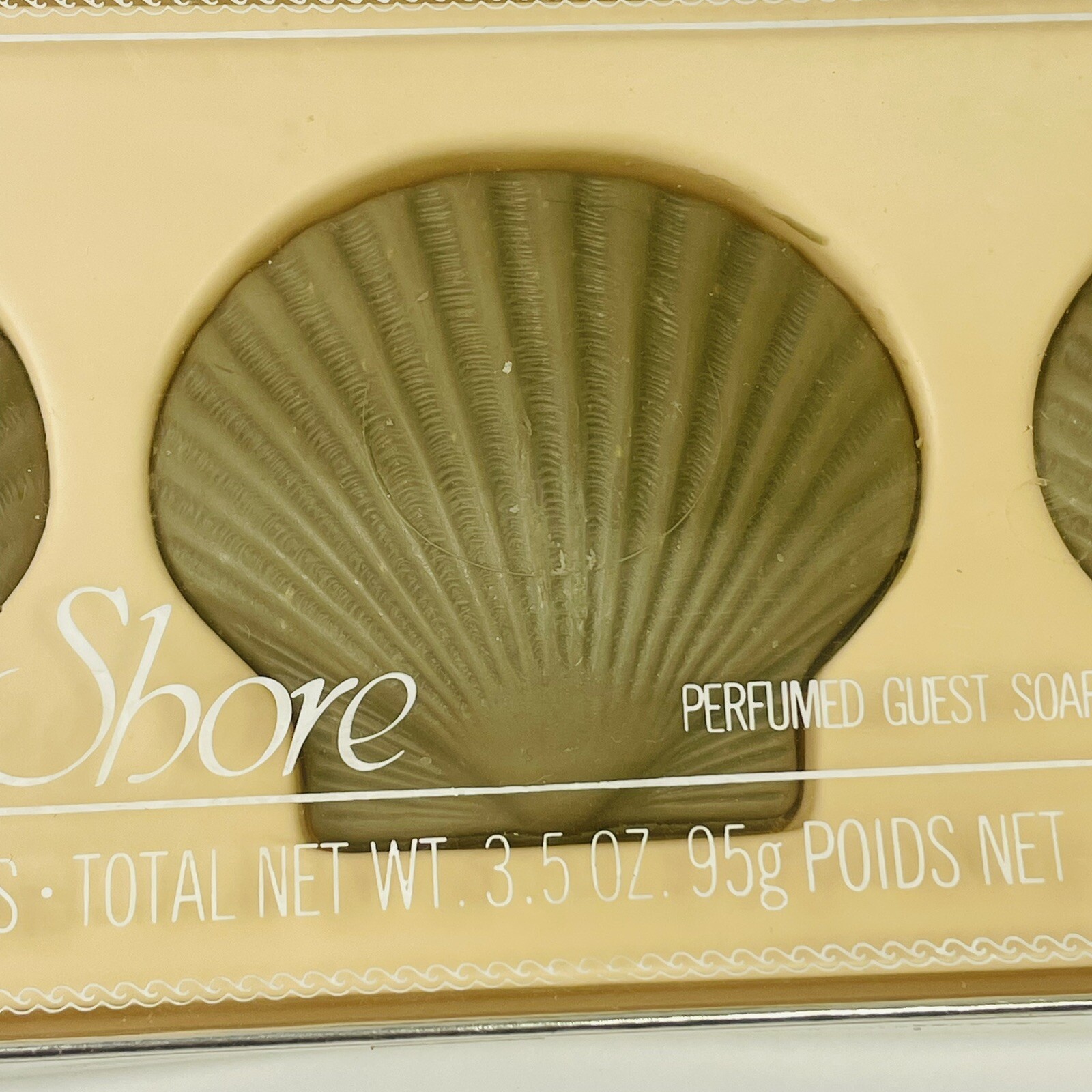 Delagar ALONG THE SHORE Seashell Perfumed Guest Soaps 3.5 oz New Vintage