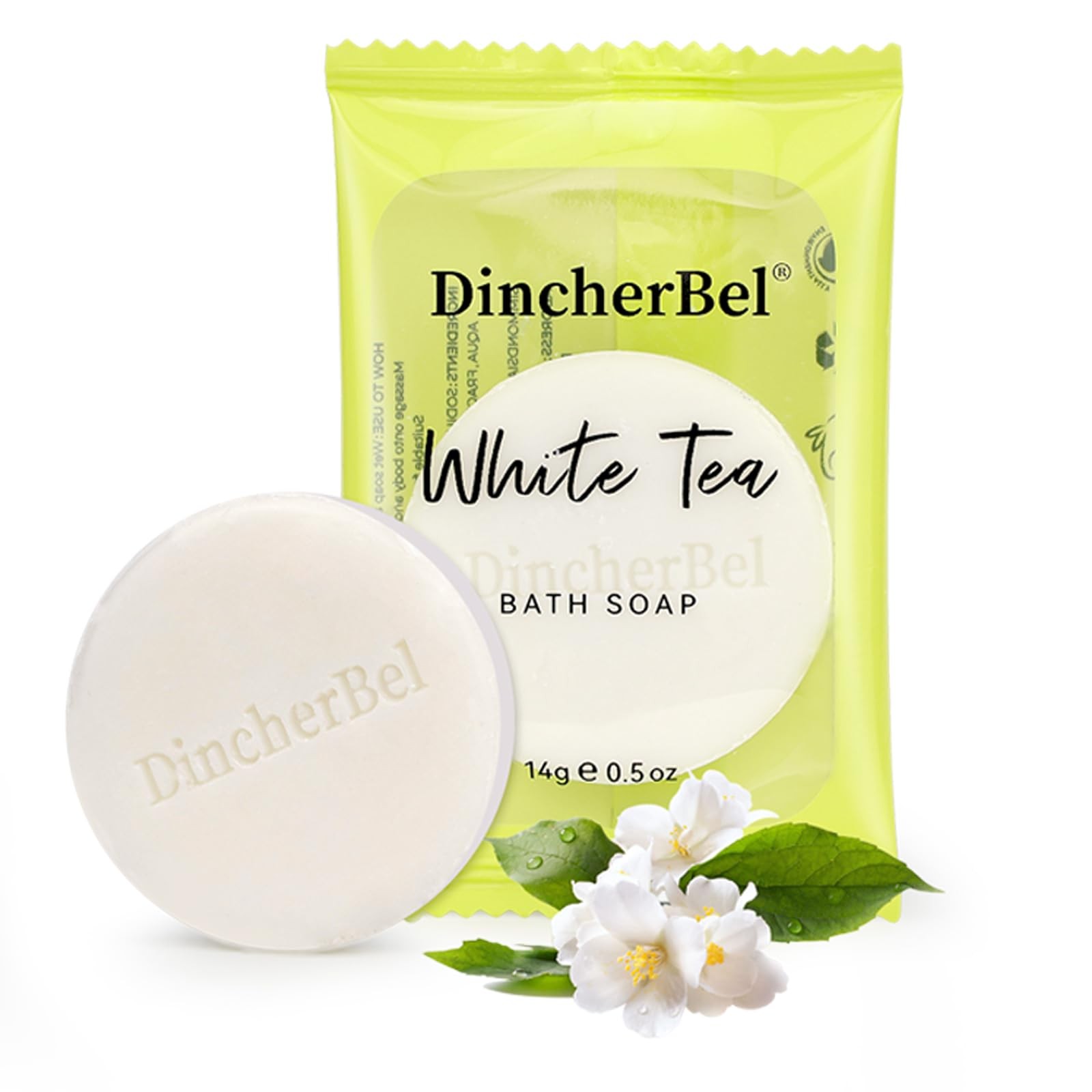 DincherBel 200 Pack 0.5oz Travel Soap, Mini Round Cleansing Bars Soap Bulk Tr…