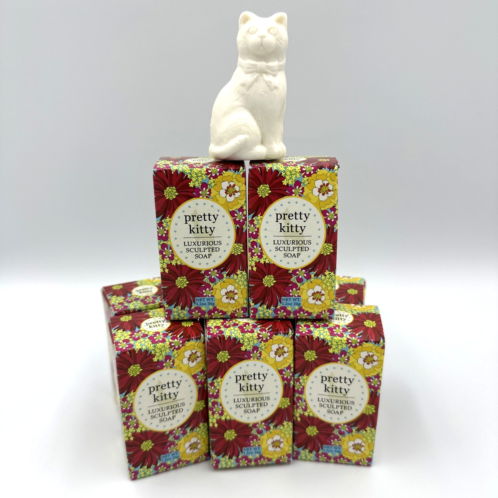 Greenwich Bay Pretty Kitty Sculpted Soap Lot Of 8 (1.2oz Each) 2.5 x 1.5 Inch