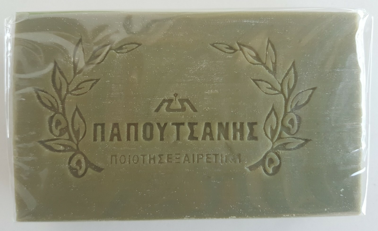 Green Pure Olive Oil Soap – Pack of 8 x 100g – Greek Traditional “Papoutsanis”