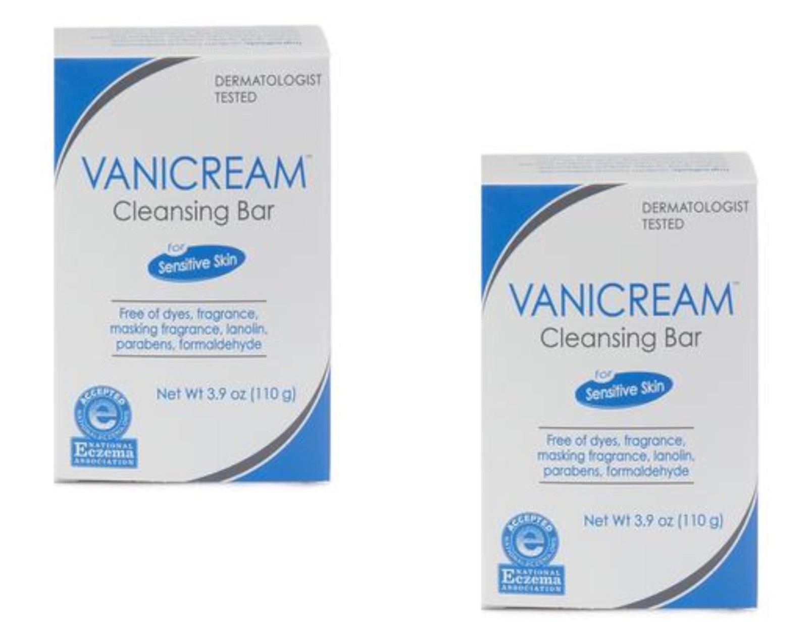 Cleansing Bar For Sensitive Skin, Unscented 3.9 Ounce (Pack of 2)