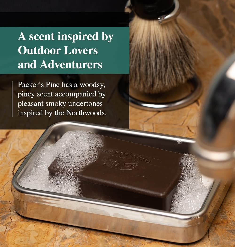 Pine Tar Soap Bar 3.2 oz Original Natural Body & Face Soap for Men & Women