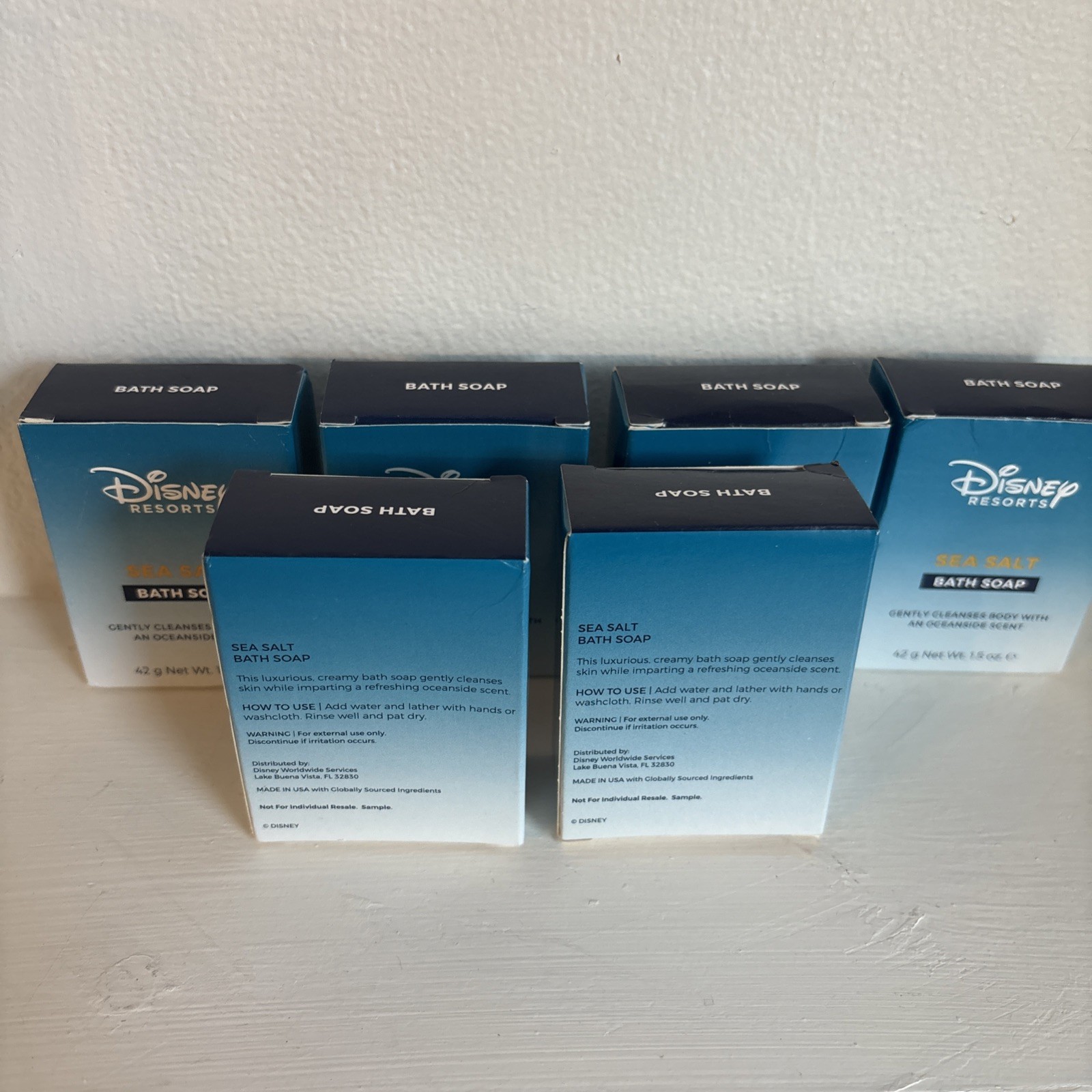 6 x Disney Resorts H2O+ Sea Salt Bath Soap 1.5 oz Bars