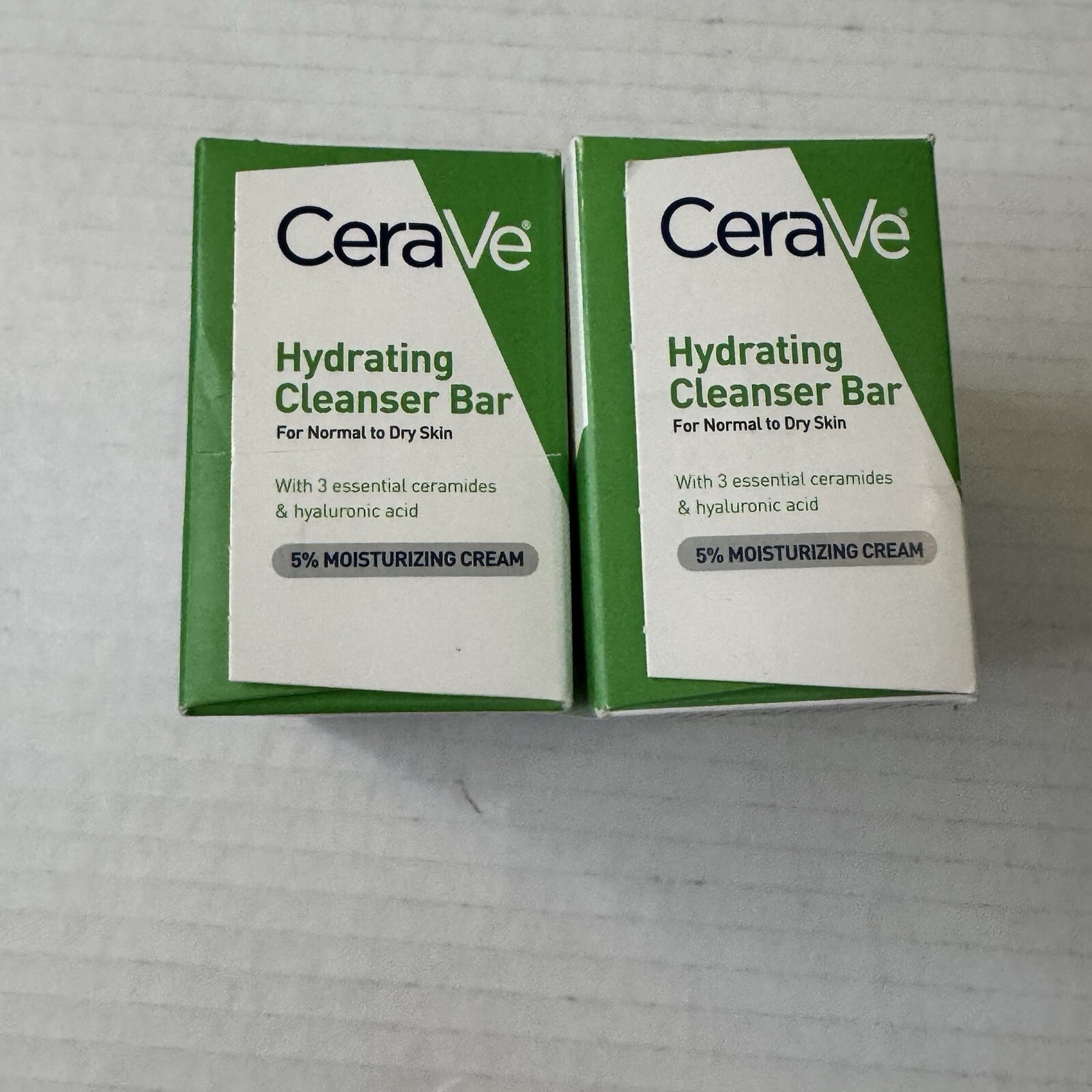 Cerave Hydrating Cleanser Cleansing Bars 4.5 oz Each Normal To Dry Skin Lot of 2