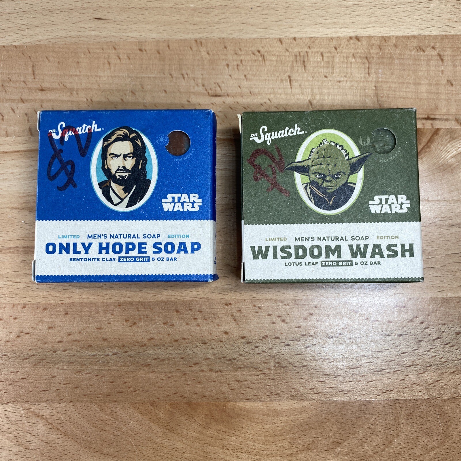 LOT OF 2 SOAP BARS. – Dr. Squatch STAR WARS Only Hope Soap & Wisdom Wash Soap