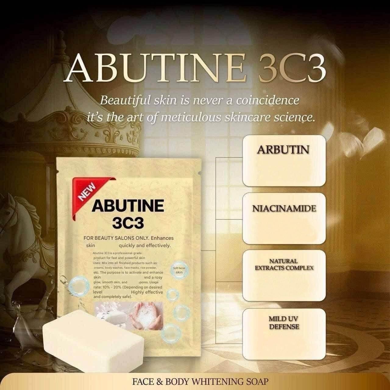 2 packs ABUTINE 3C3 Beauty Soap 120g Alpha Arbutin Niacinamide Hyaluronic