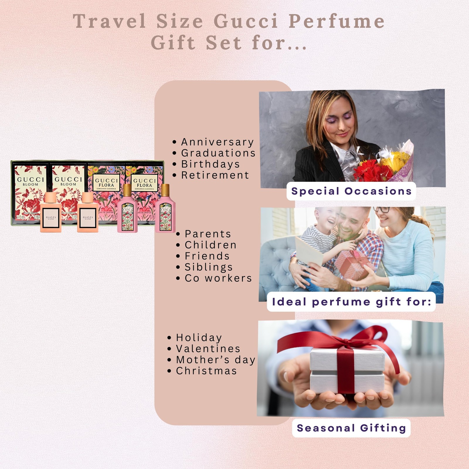 Gucci Women’s Perfume Variety Fragrance Travel Splash Gift Set