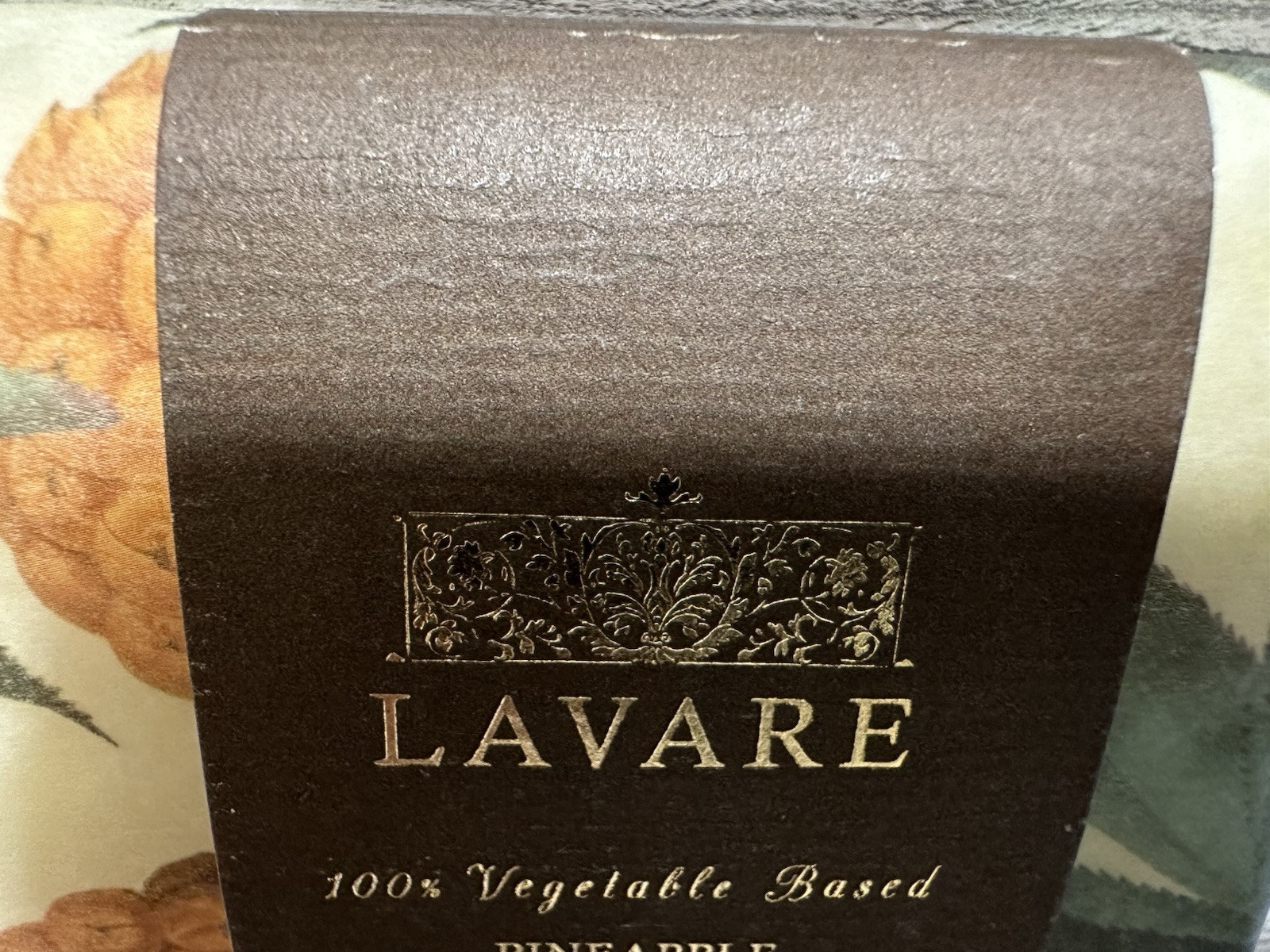 LAVARE Pineapple Luxurious Bath Soap 10 oz. Bar 100% Vegetable Based