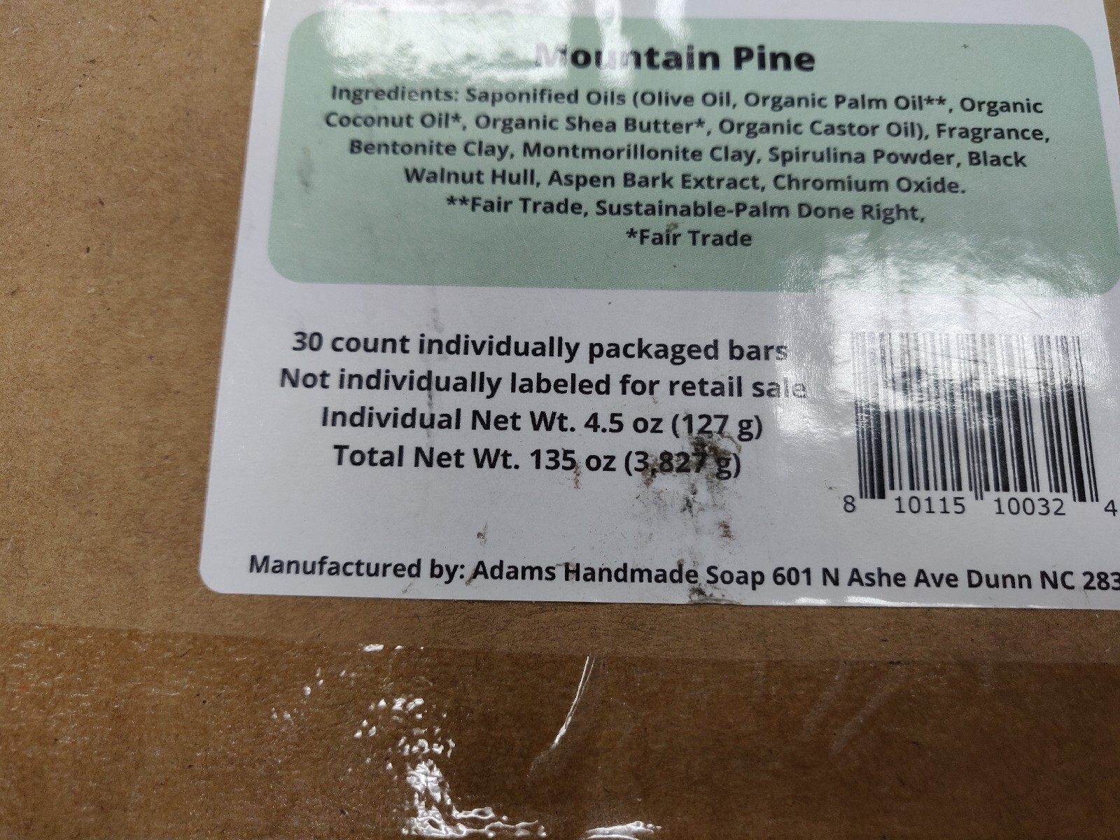 Adam’s Handmade Soap, 30 Bars (4.5oz), Individual Blank Packaging For Retail…