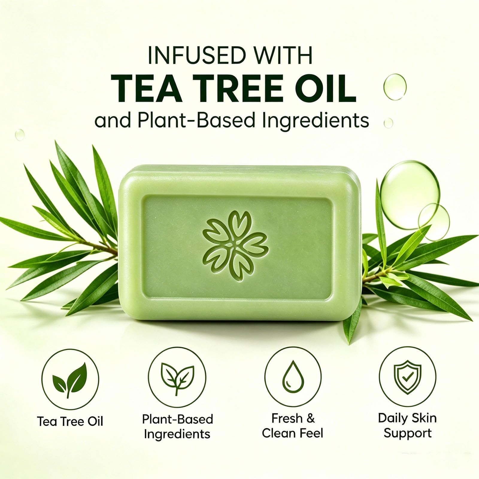 Ironbark Antifungal Soap Bar, Iron Bark Soap & Clear Bar with Tea Tree Oil fo…