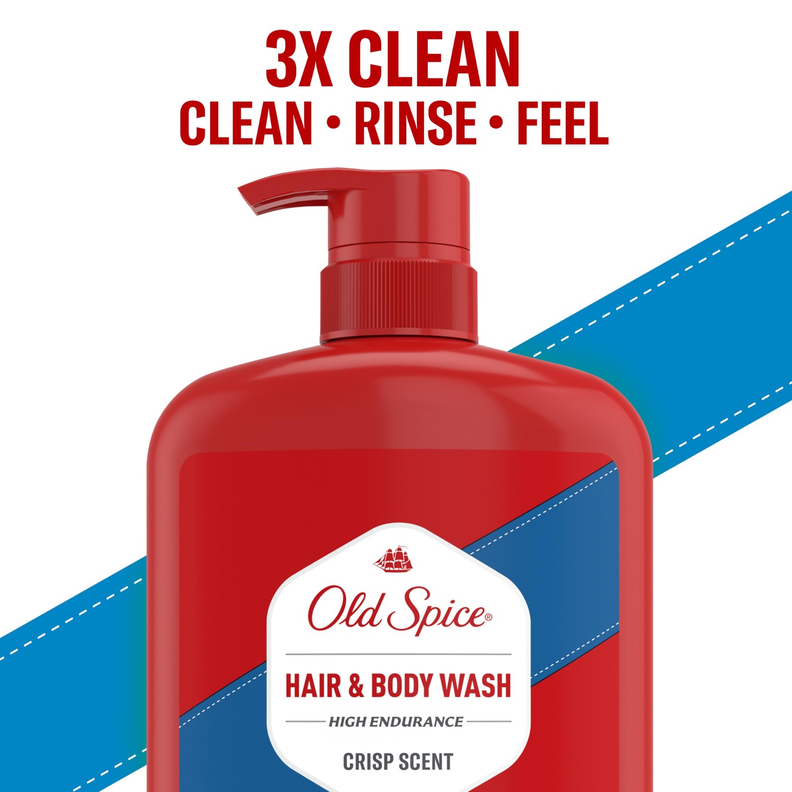Old Spice Refreshing 2-in-1 Body & Face Wash for Men, 33.4 Fl Oz (Pack of 4)