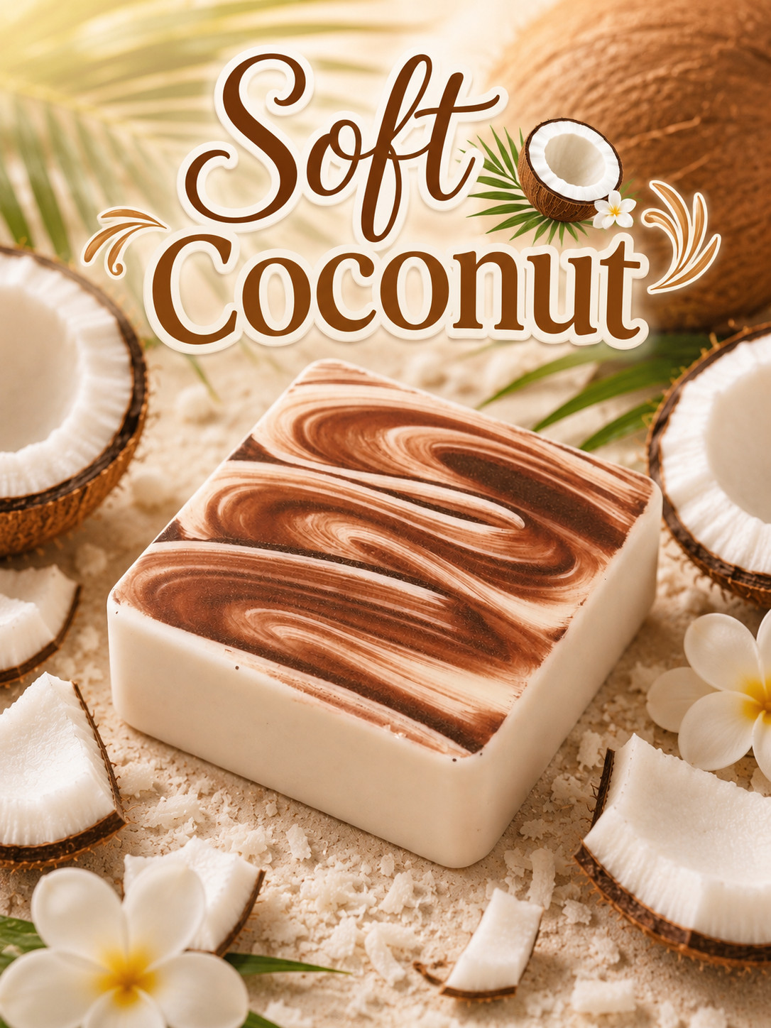 Handcrafted Goat Milk Soap ~ BIG 5 oz Bar ~ Soft Coconut