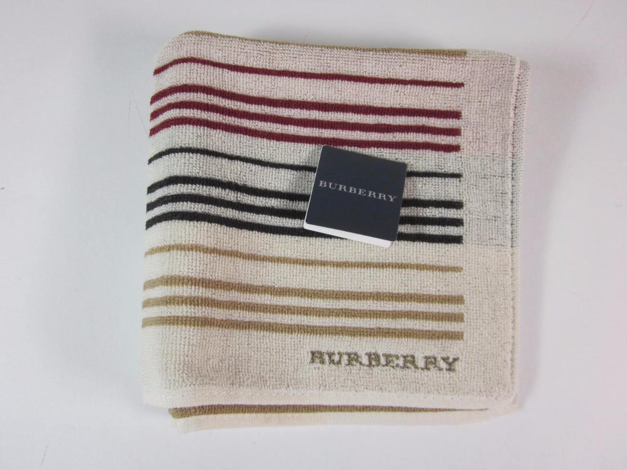 BURBERRY: Beige & “Burberry” Logo, Facial Travel Cloth $175 MINT!!