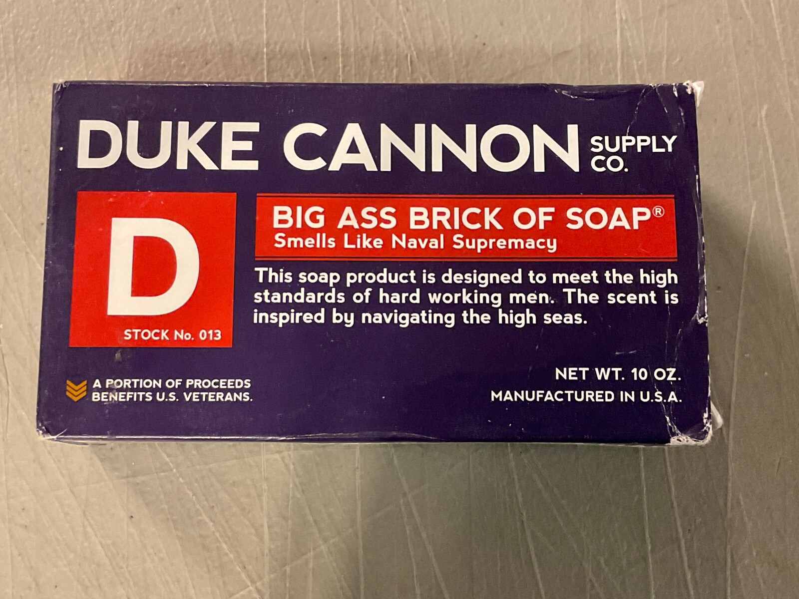 Duke Cannon Big Ass Brick Of Soap 10 oz – Smells Like Naval Supremacy – New