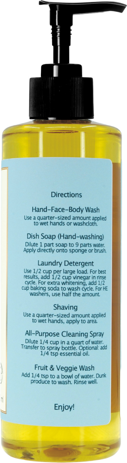 Eucalyptus Liquid Castile Soap Set – Organic Ingredients, Gentle for skin