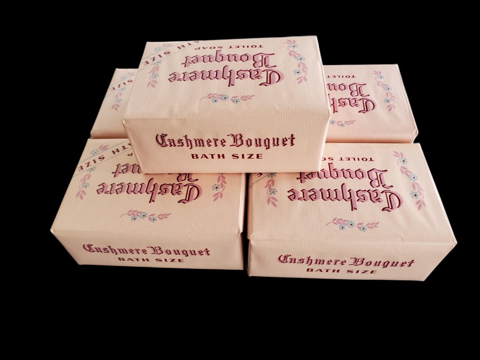 NOS VTG ANTIQUE CASHMERE BOUQUET CLASSIC BAR BATH SOAP 5 BARS HTF/RARE FULL SIZE