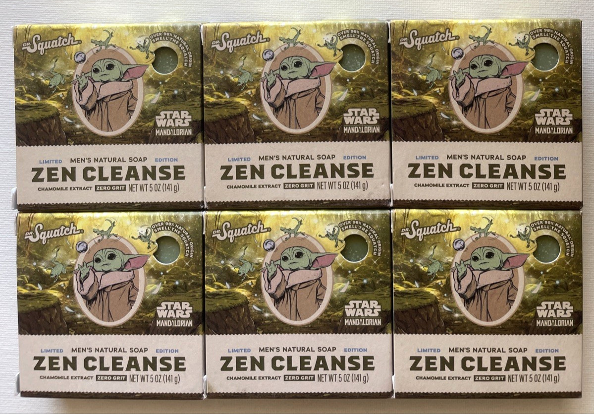 6 Dr. Squatch Natural Soap Zen Cleanse Zero Grit Chamomile Extract 5 oz ea