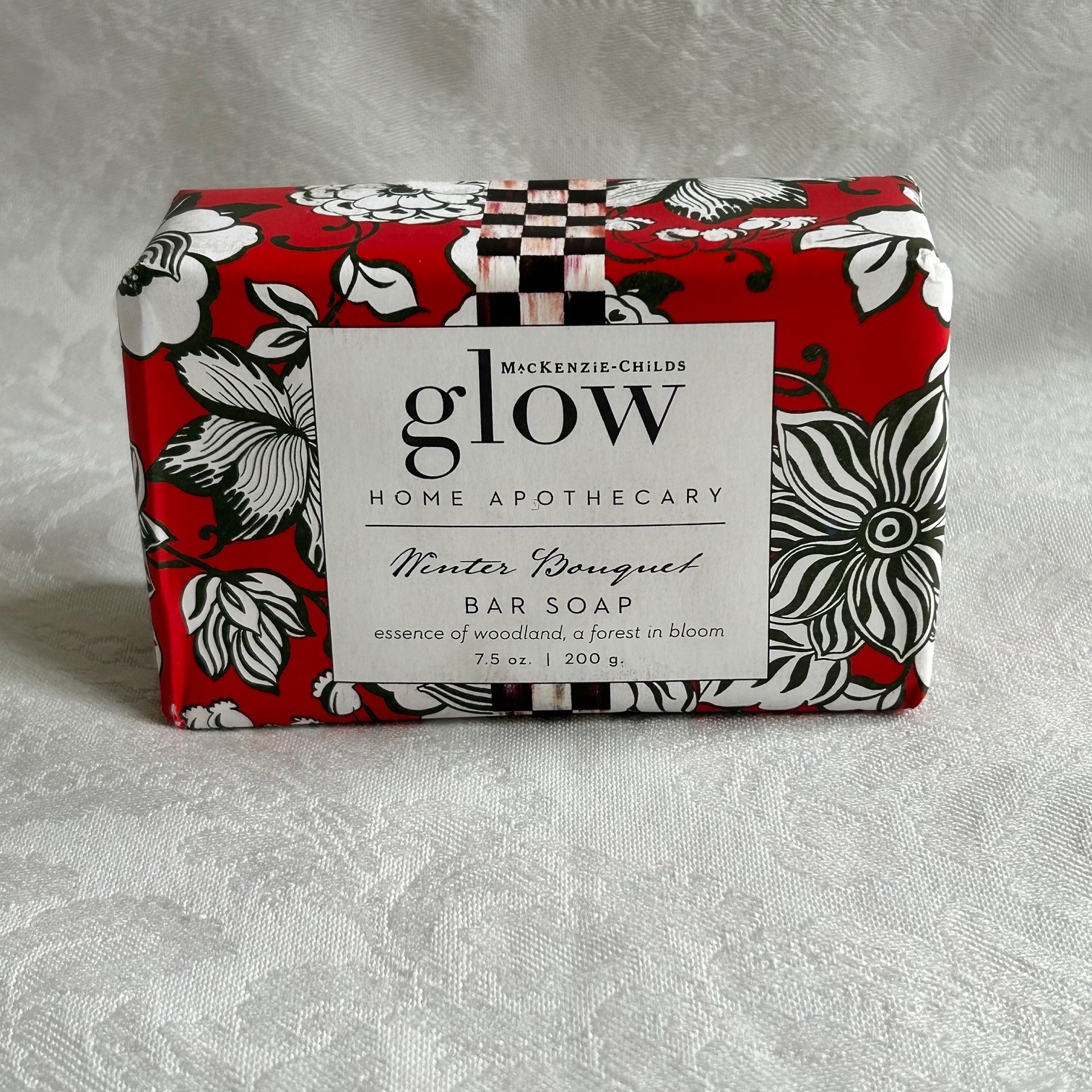 Qty 3 Mackenzie Childs Soap Bar 7.5oz Winter Bouquet Guest Bathroom Shower NIP