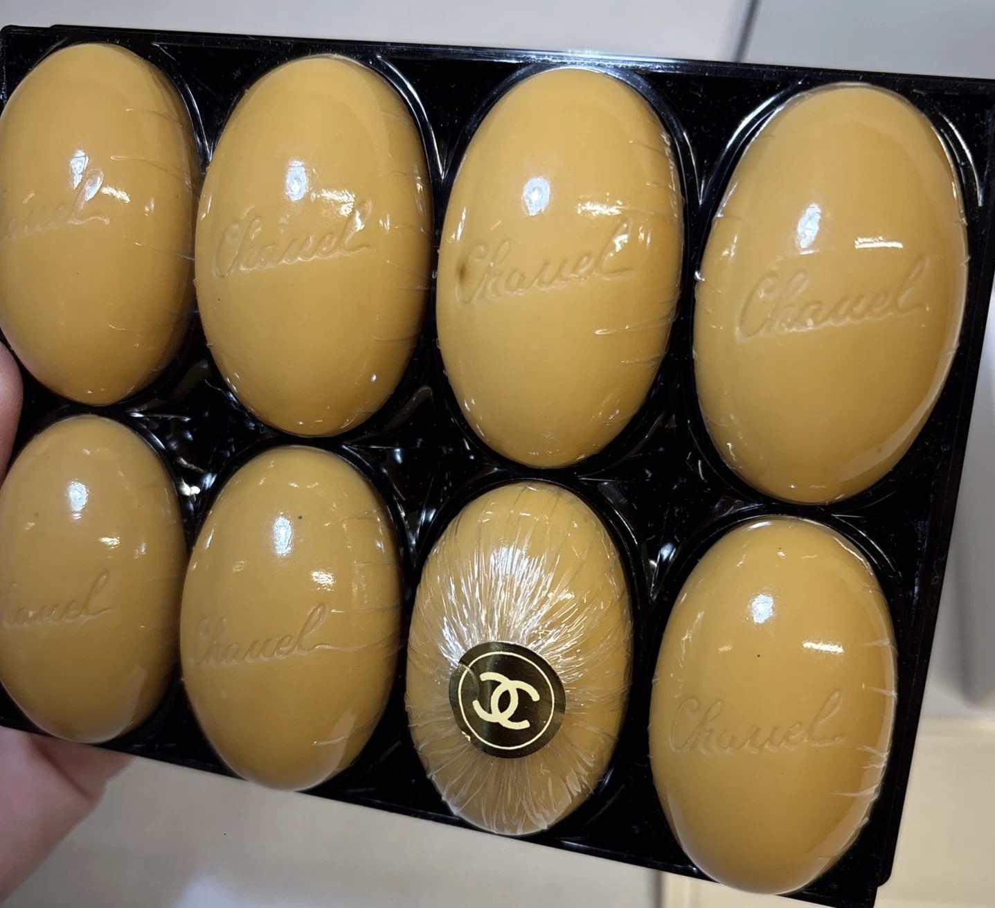 VTG Chanel No 5 Saponettes 8 Count Guest Soap Bar w/ Box 1oz Bars NOS Classic