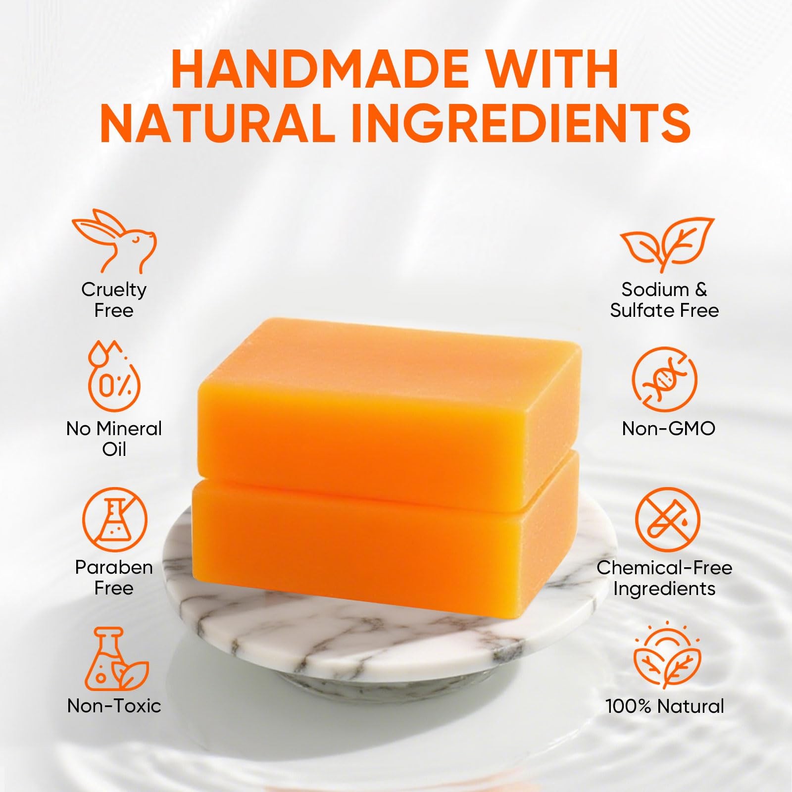 RYH 2 PCS Persimmon Soap Bar for Body Odor 1.5 Ounce (Pack of 2)