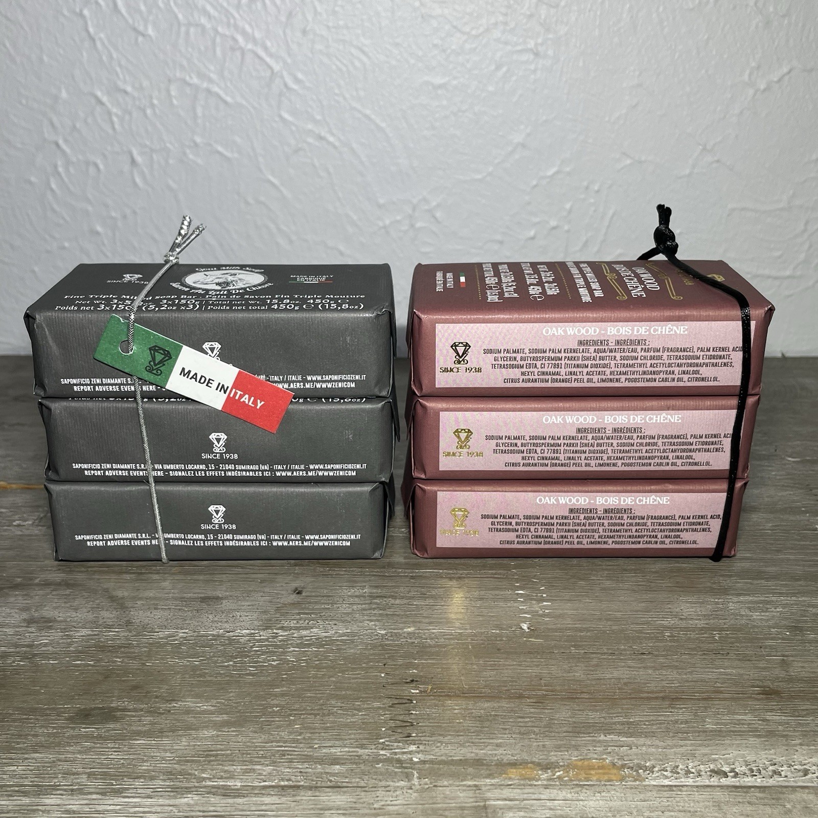Made in Italy – 3 Bars – GOAT MILK SOAP – Each Bar is 5.2oz (150g) – Total 450g