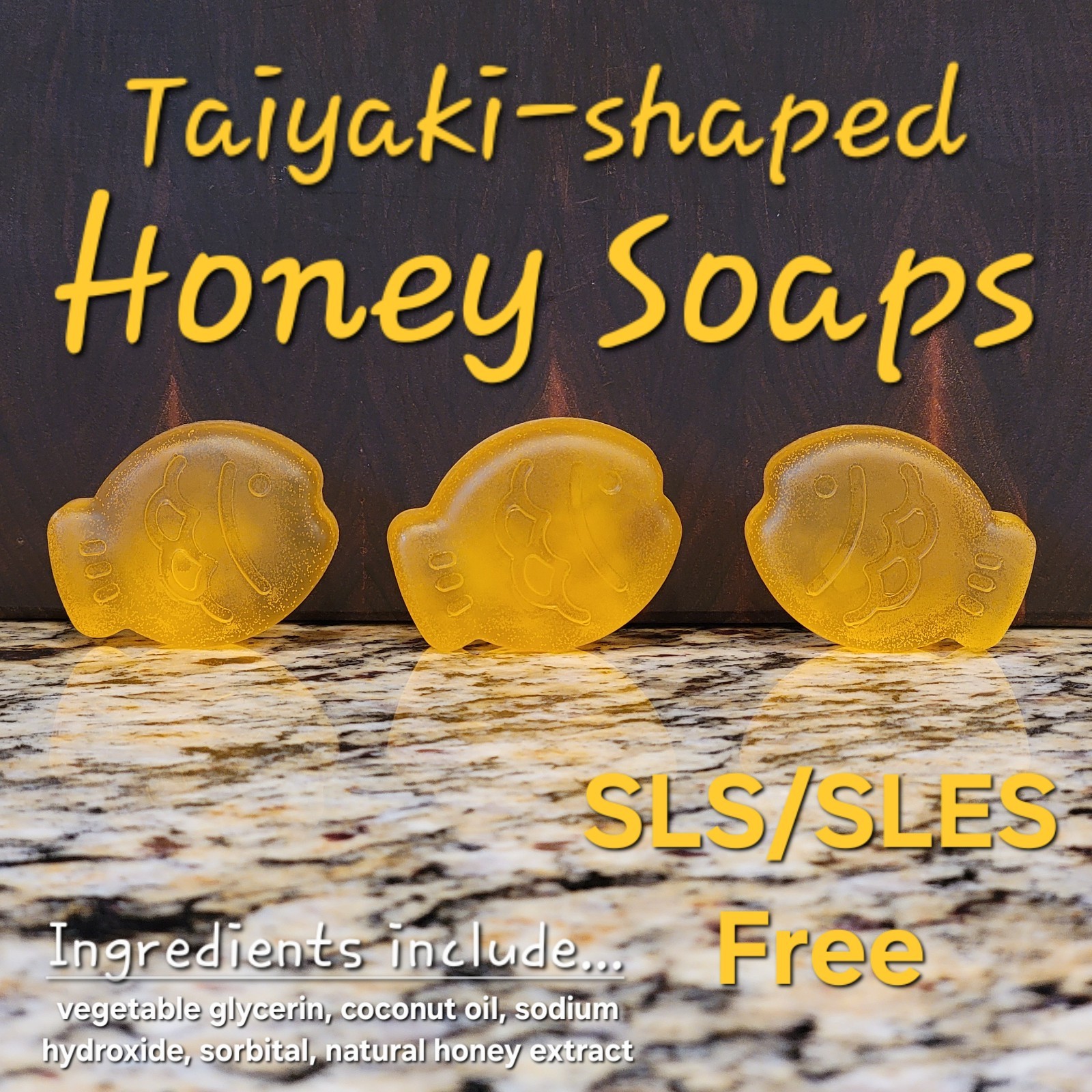 SLS/SLES Free Taiyaki-shaped Honey Soaps