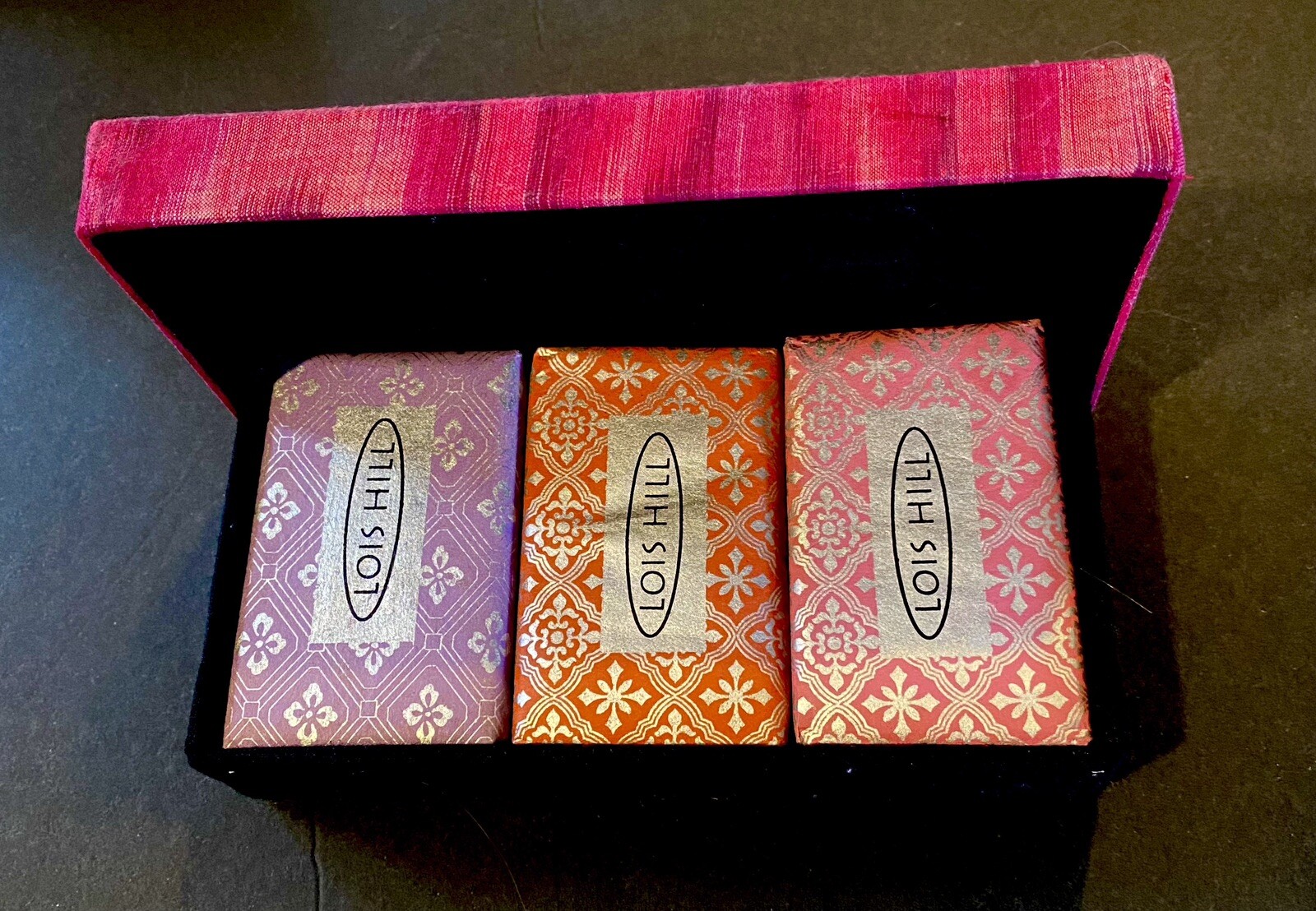 Lois Hill Jewelry 3 Bar Soap Set Indian Spice~Jaipur Wildflower~Rajasthan Sunset