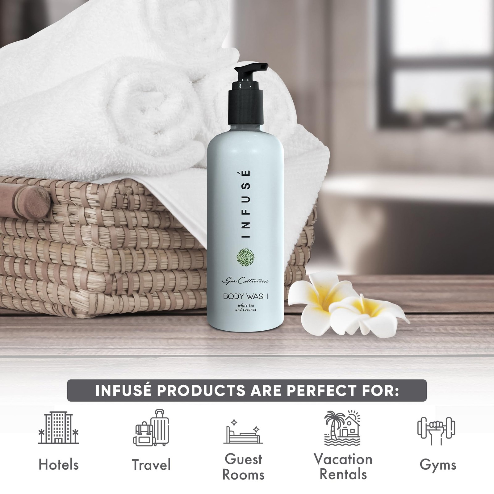 Terra Pure Infuse White Tea and Coconut Body 13.5 Fl Oz (Pack of 1), Bodywash