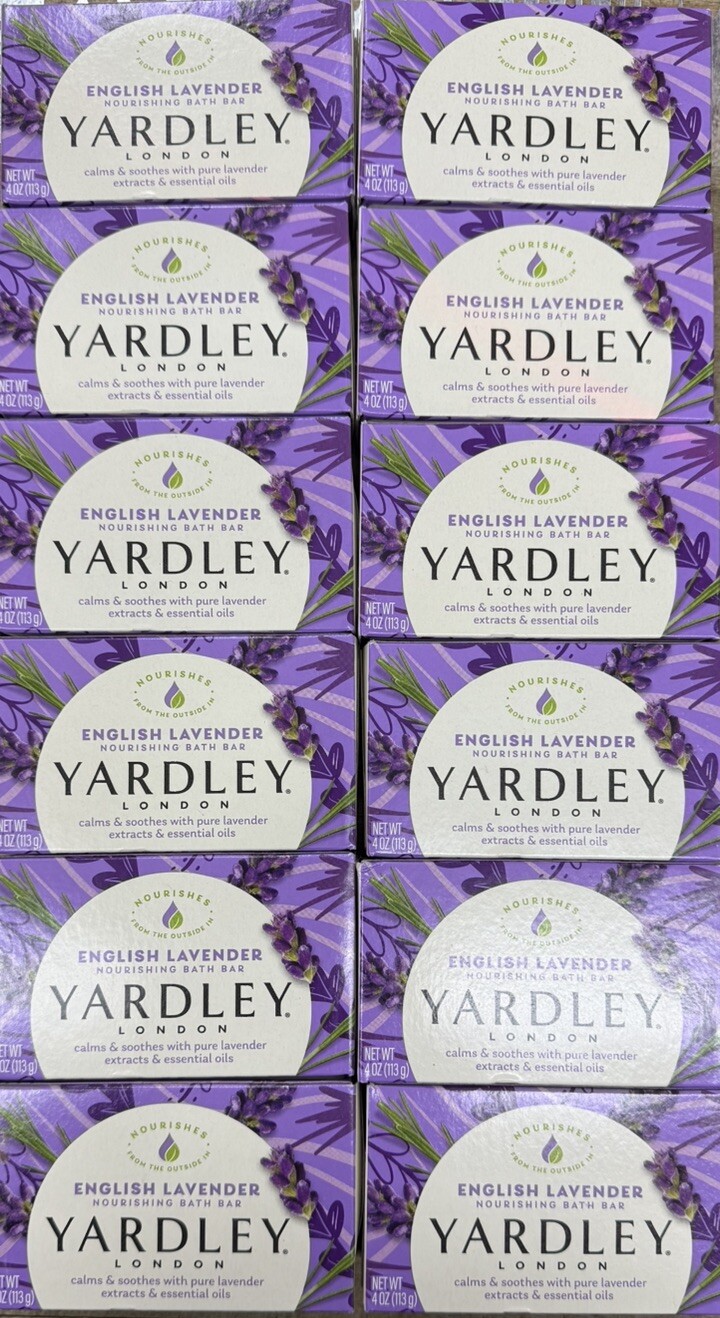 Yardley London English Lavender Moisturizing Bath Soap 4oz Each 12pc