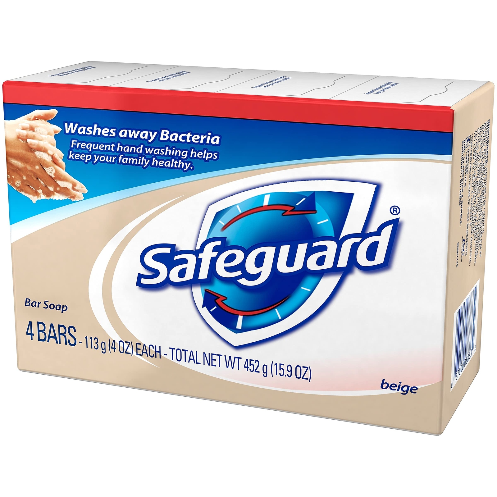 Safeguard Deodorant Bar Soap, 4-oz., Beige 56 Bars