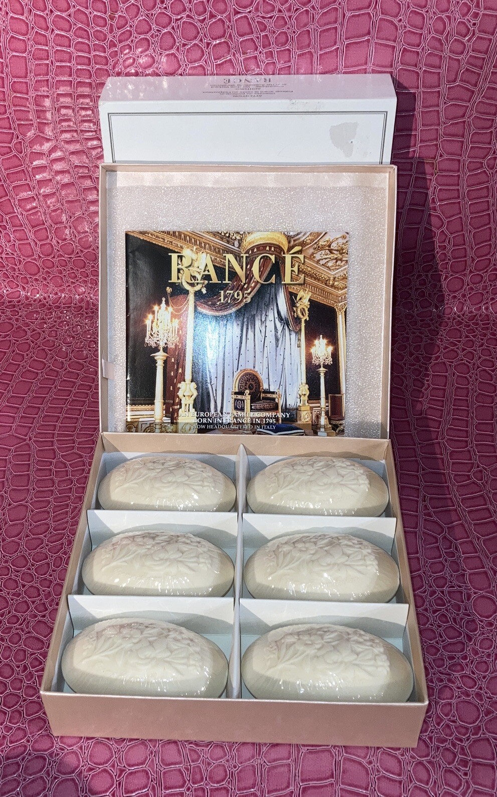 Rance Jasmine Royal Fine Soaps Box Set Of 6 X 3.5 Oz Each Soap Bars. Sealed.
