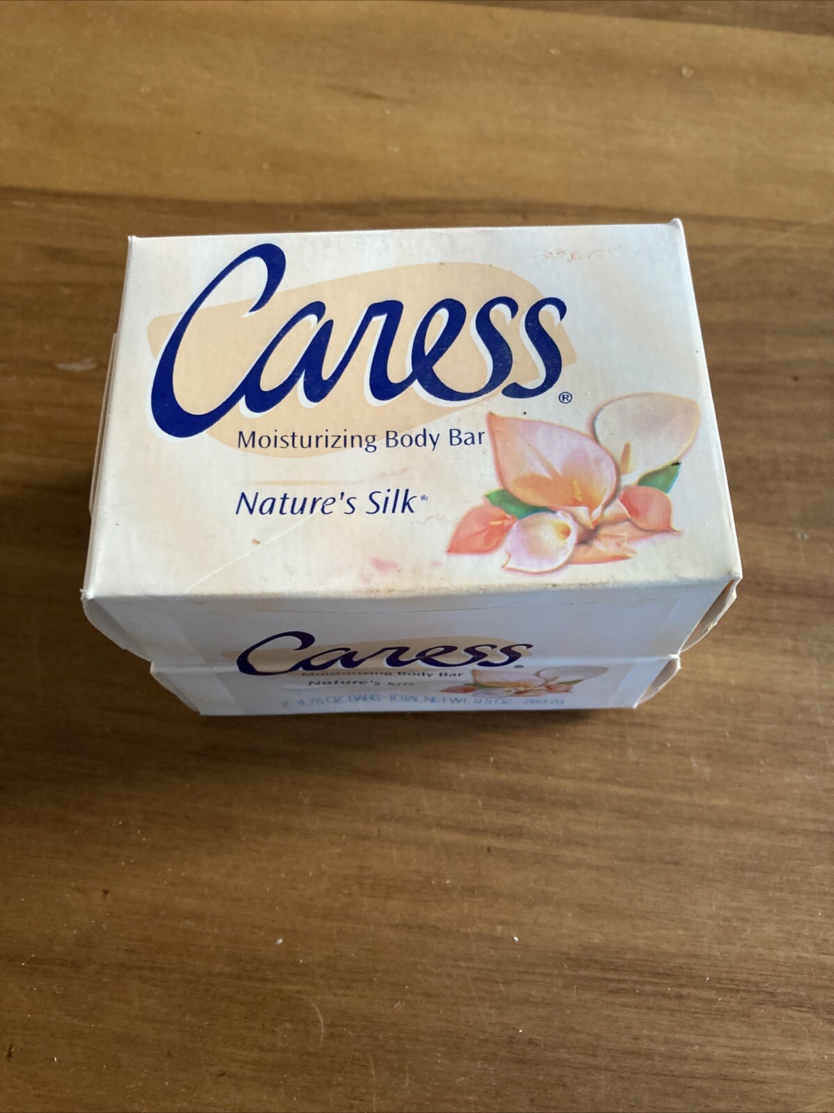 2 Pack VINTAGE 2001 Caress Moisturizing Body Bar Soap Nature’s Silk 4.75 oz each