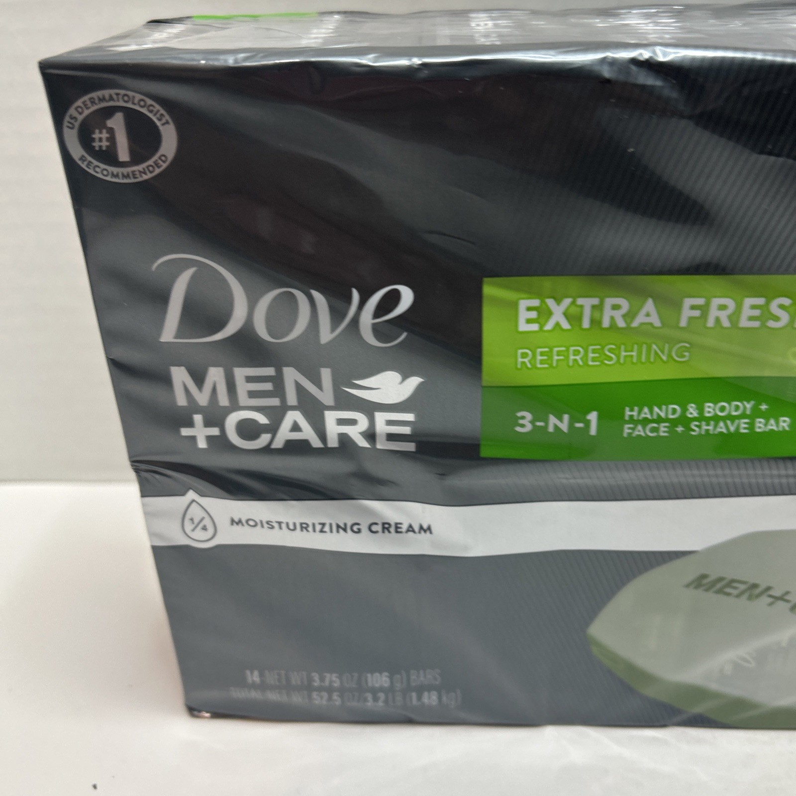 Dove Men+Care Body and Face Bar Extra Fresh 3.75 Ounce (14 Count)