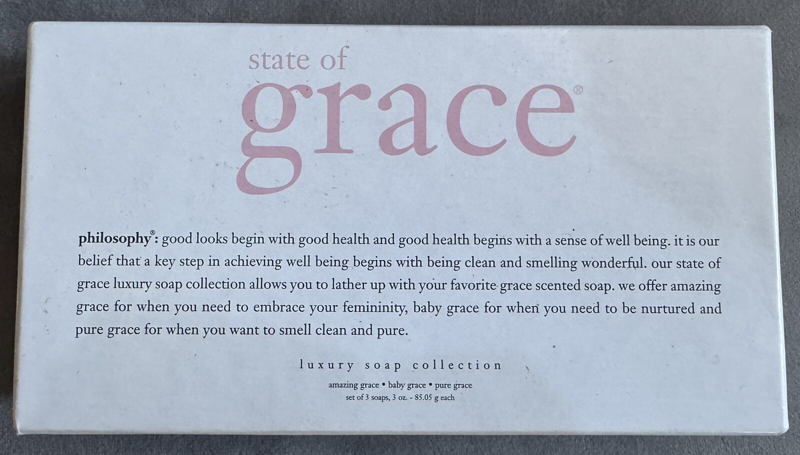 ~💕Philosophy 2 Piece STATE OF GRACE SOAP PURE GRACE, BABY GRACE NEW