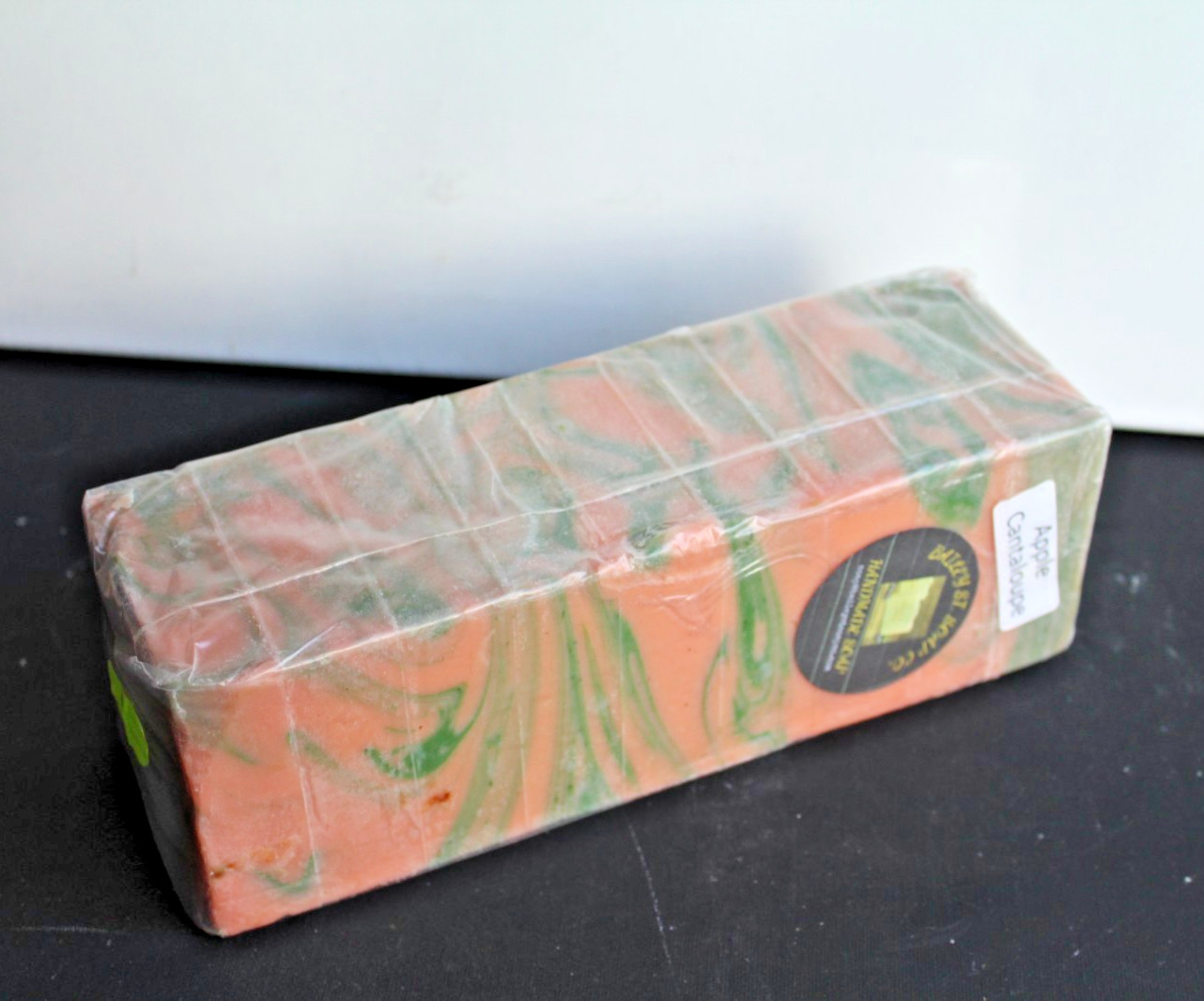 Apple Cantaloupe Handmade Soap Loaf 9 Bars precut
