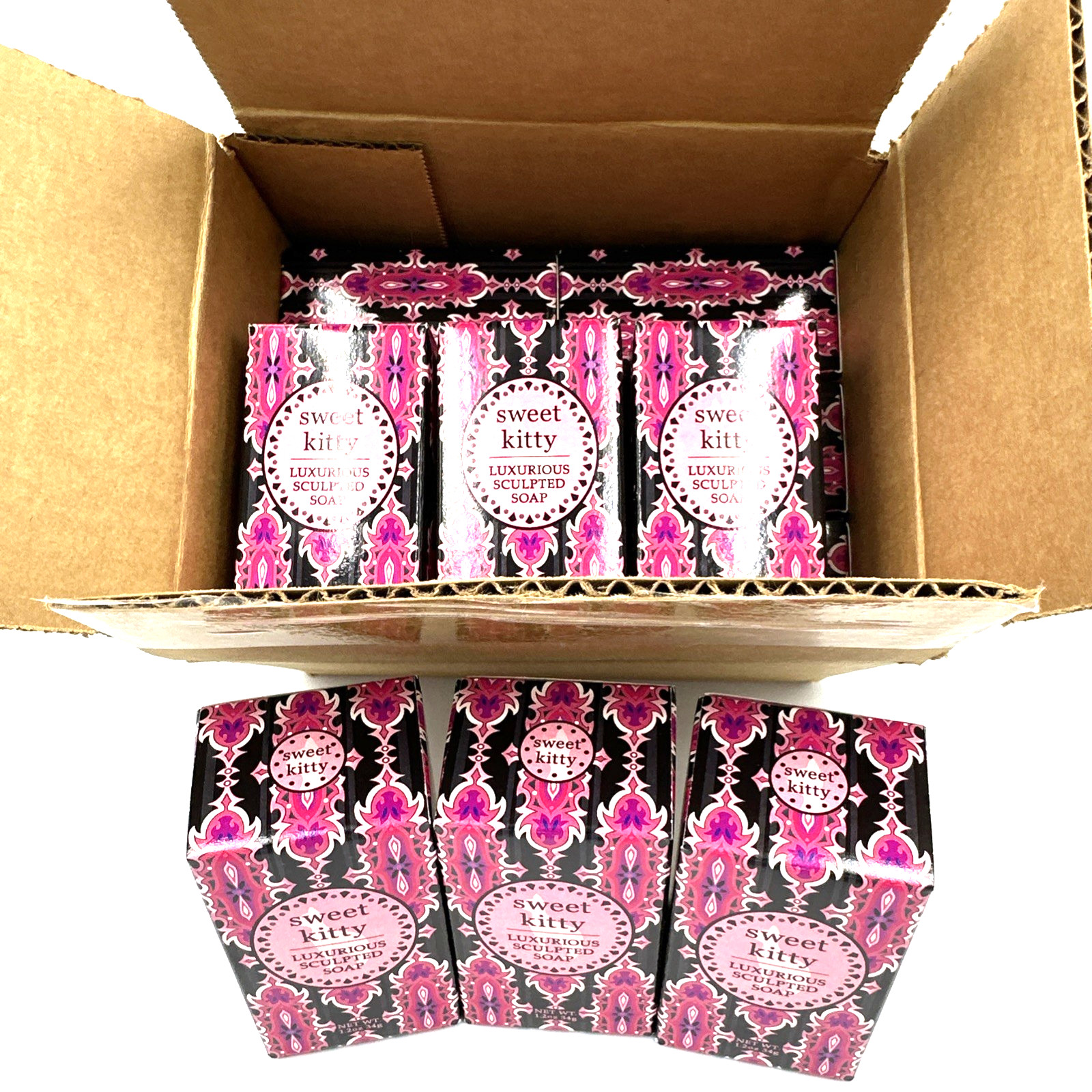 Greenwich Bay Sweet Kitty Sculpted Soap Lot Of 12 (1.2oz Each) 2.5 x 1.5 Inch