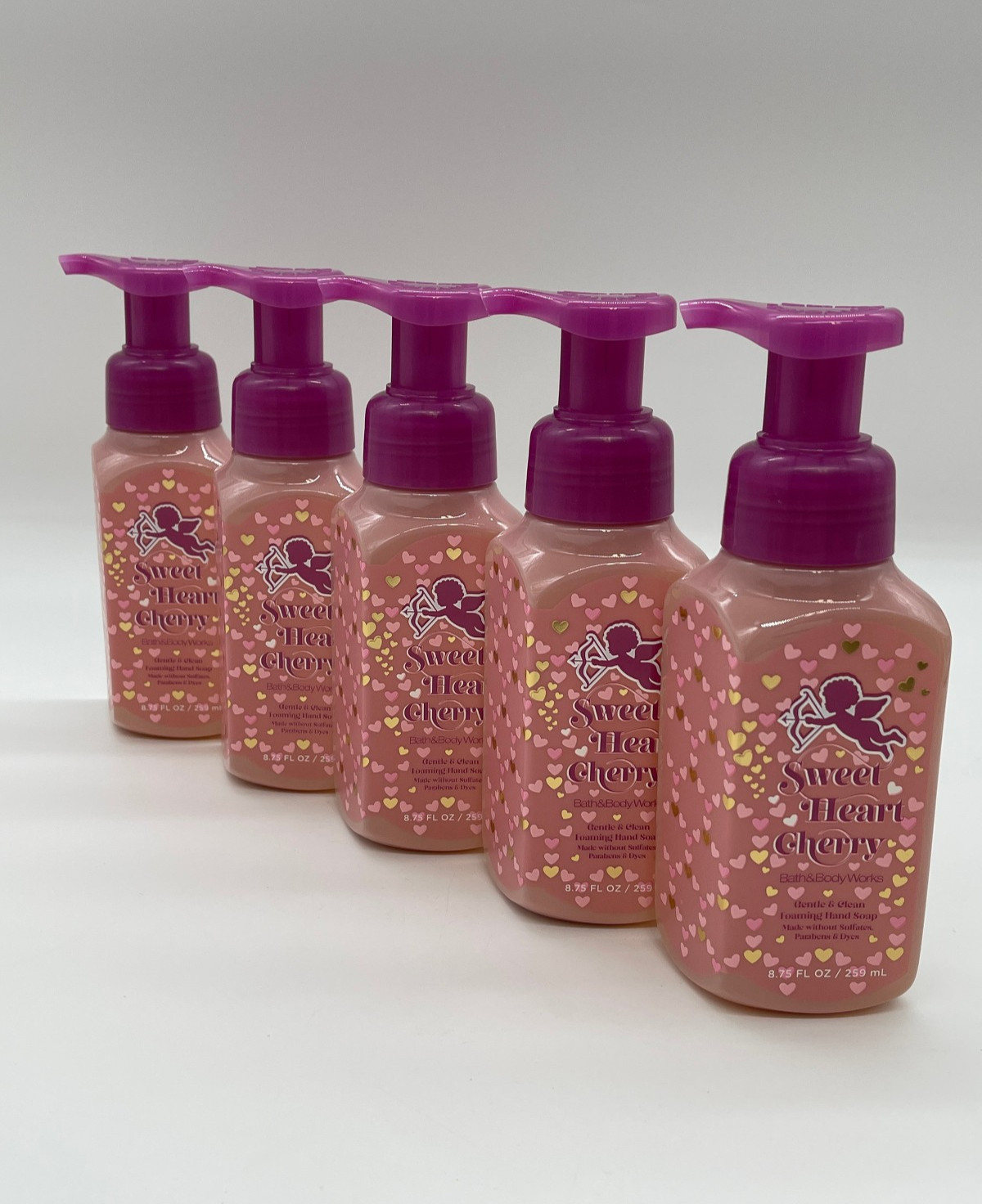 Bath & Body Works SWEET HEART CHERRY Gentle Foaming Hand Soap X5