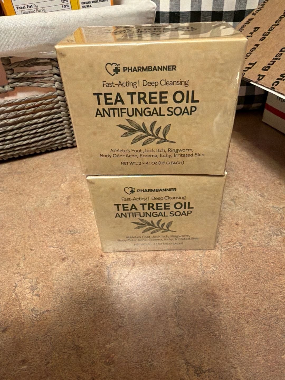 Pharmbanner Tea Tree Oil Antifungal Soap 2-Pack Deep Cleansing for Skin Irritati
