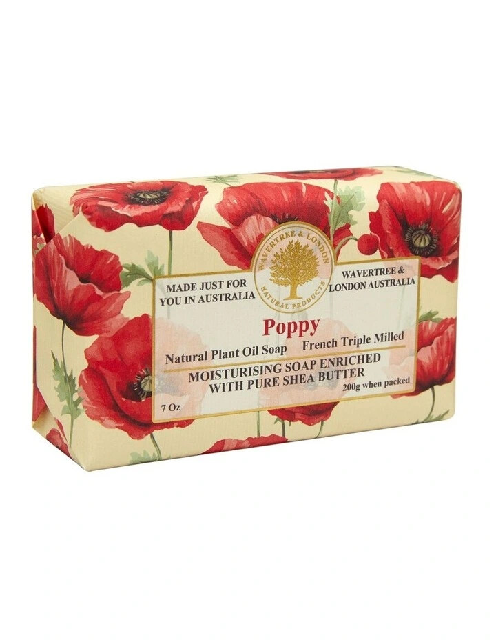Wavertree & London Soap 200g ( 7 oz ) – Poppy | Australian Bar Soap