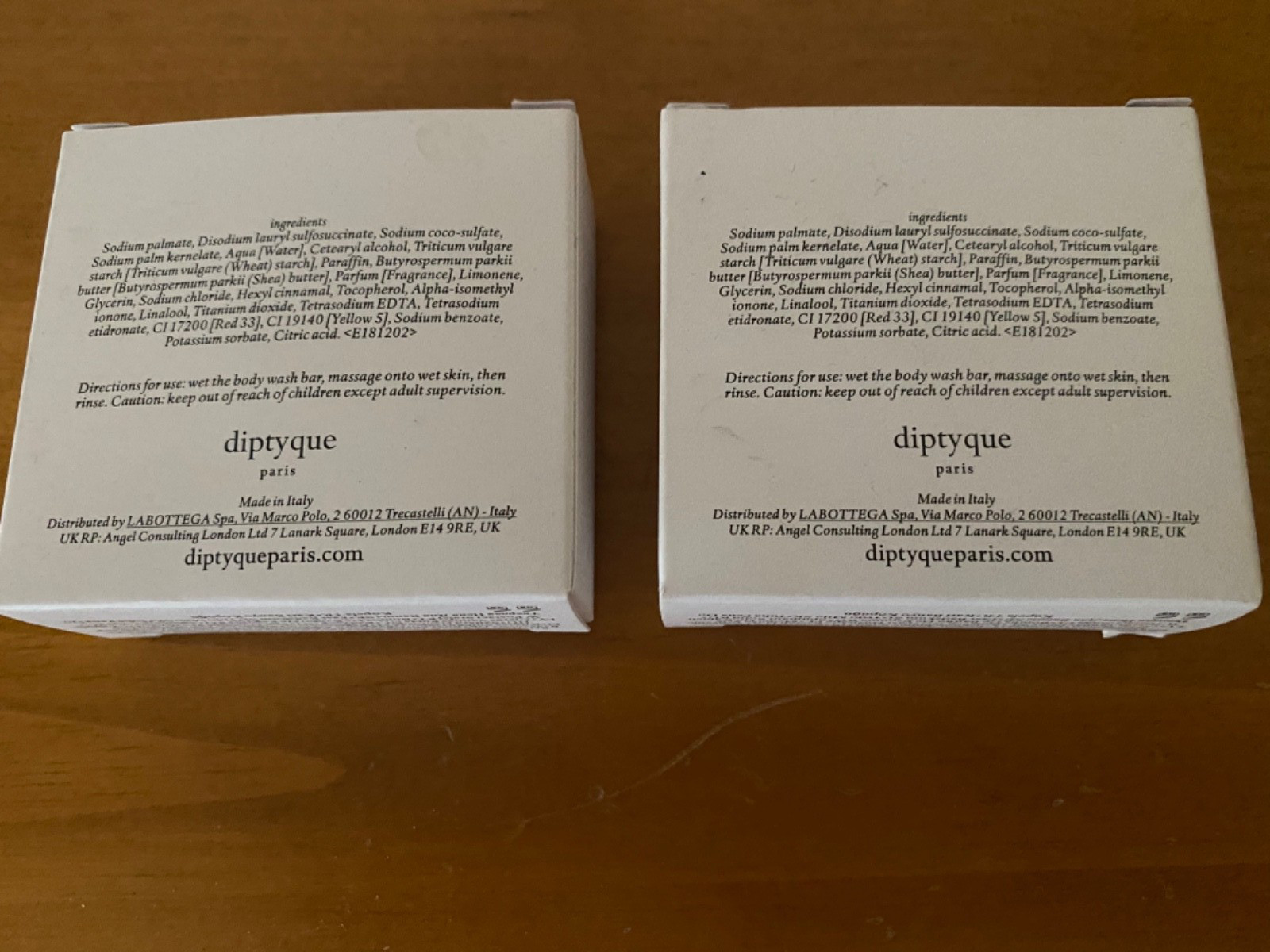 Diptyque Body Wash Bar Soap 45g (1.58oz) Boxed Set of 2 New in box