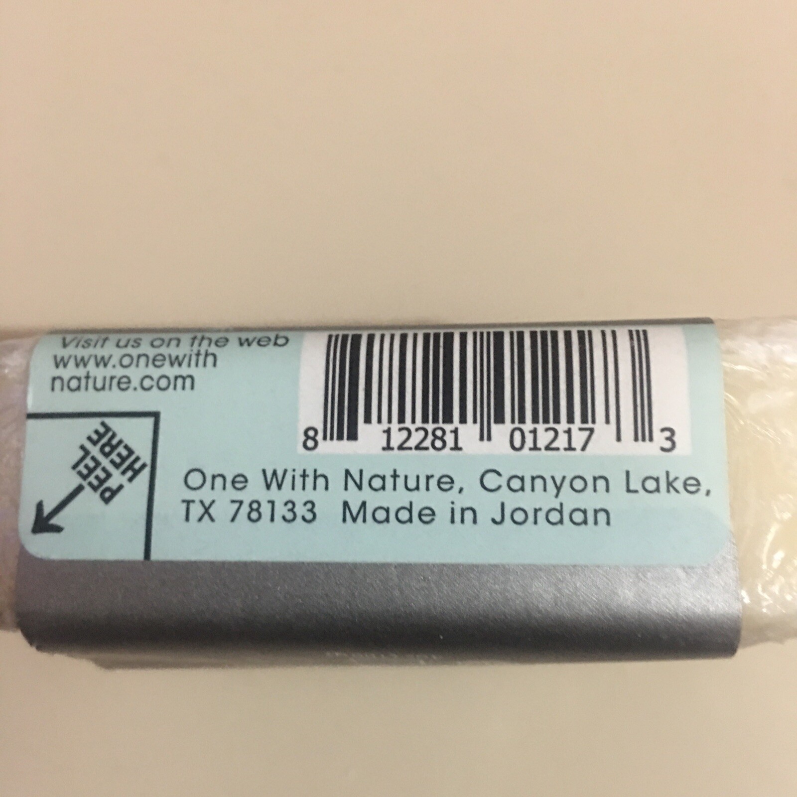 One With Nature Dead Sea Mineral Soap 4 OZ Bar with Argan Oil & Shea Butter NEW