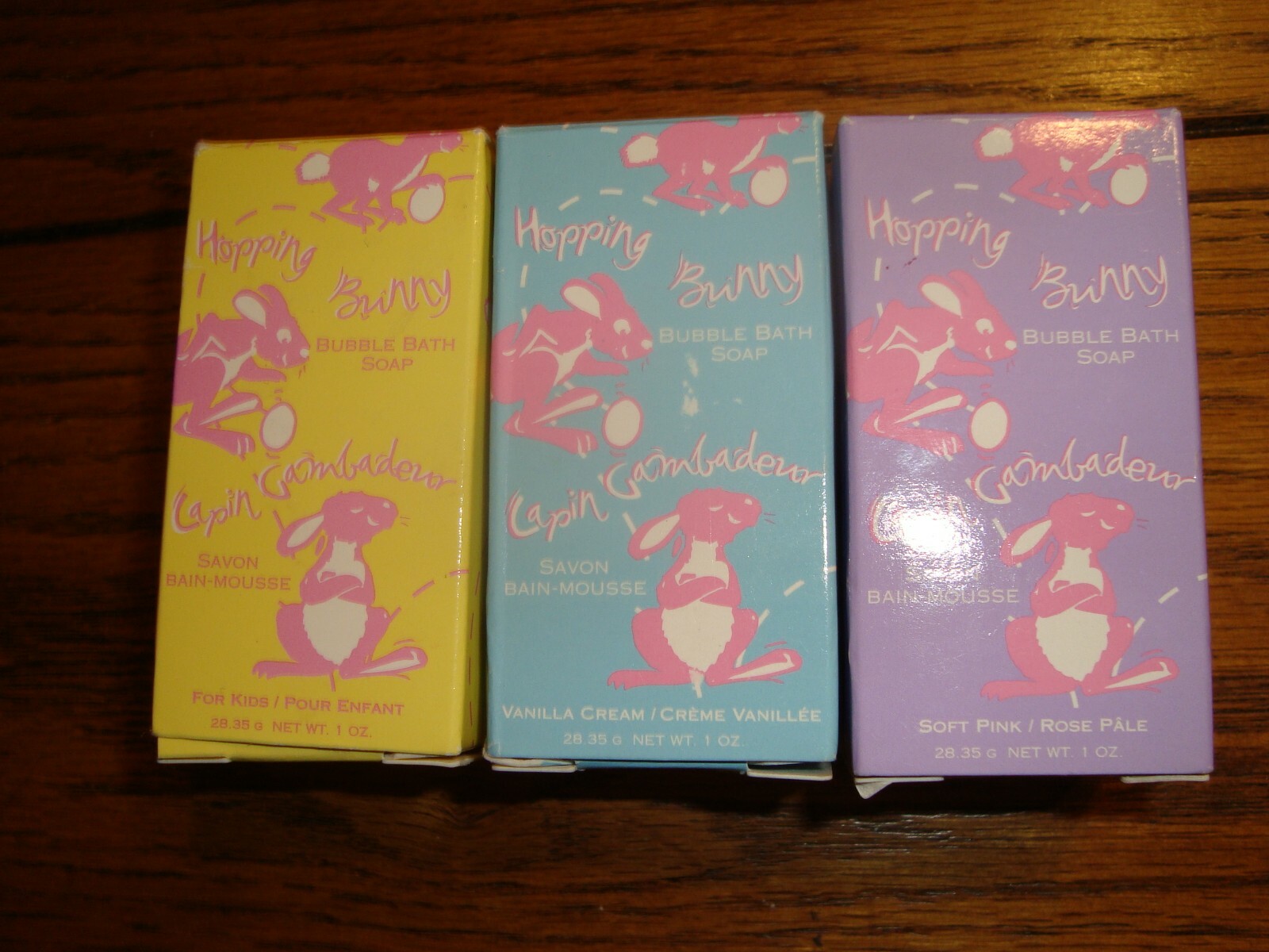 3 AVON HOPPING BUNNY BUBBLE BATH SOAP & BOXES – 2004