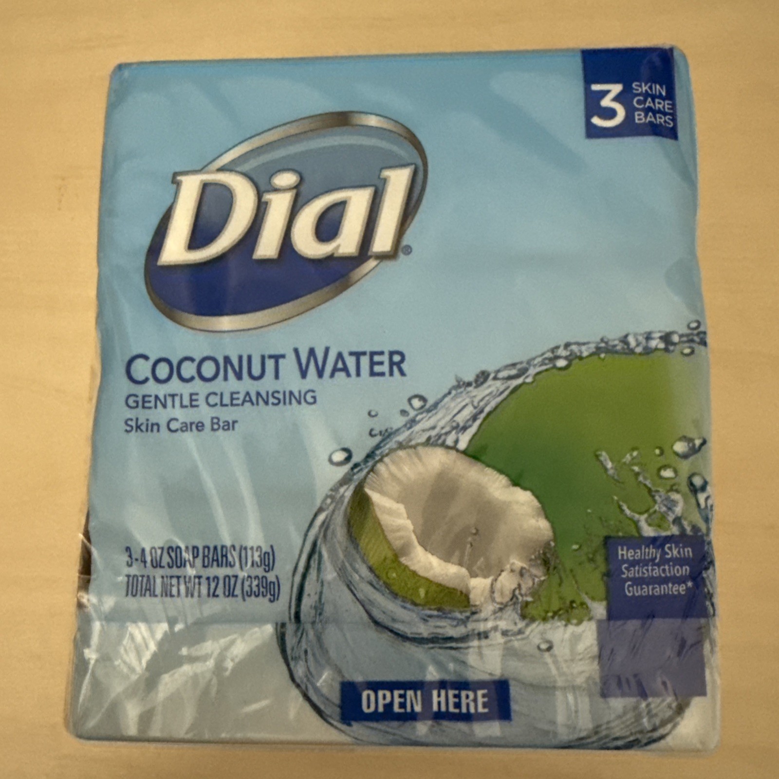 Dial Coconut Water Gentle Cleansing Skin Care Bar Soap 3 Bars – 4oz Each