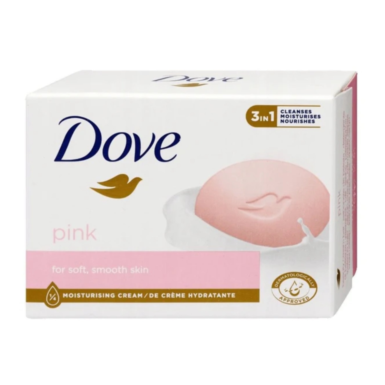 Dove Pink Bar Soap For Soft, Smooth Skin, 3.17oz (Pack of 2)