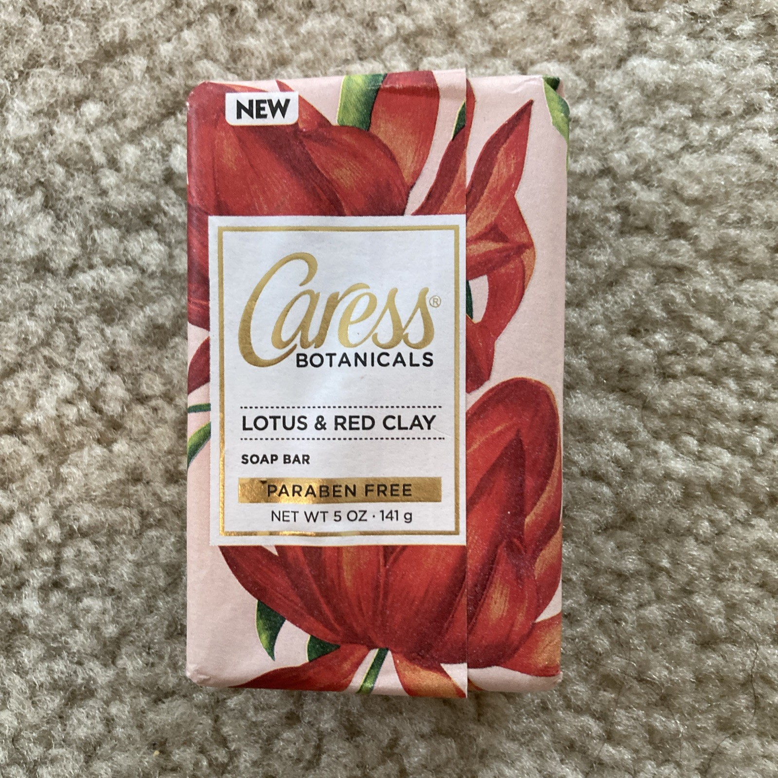 Caress Botanicals Lotus & Red Clay Paraben Free Bar Soap 5oz