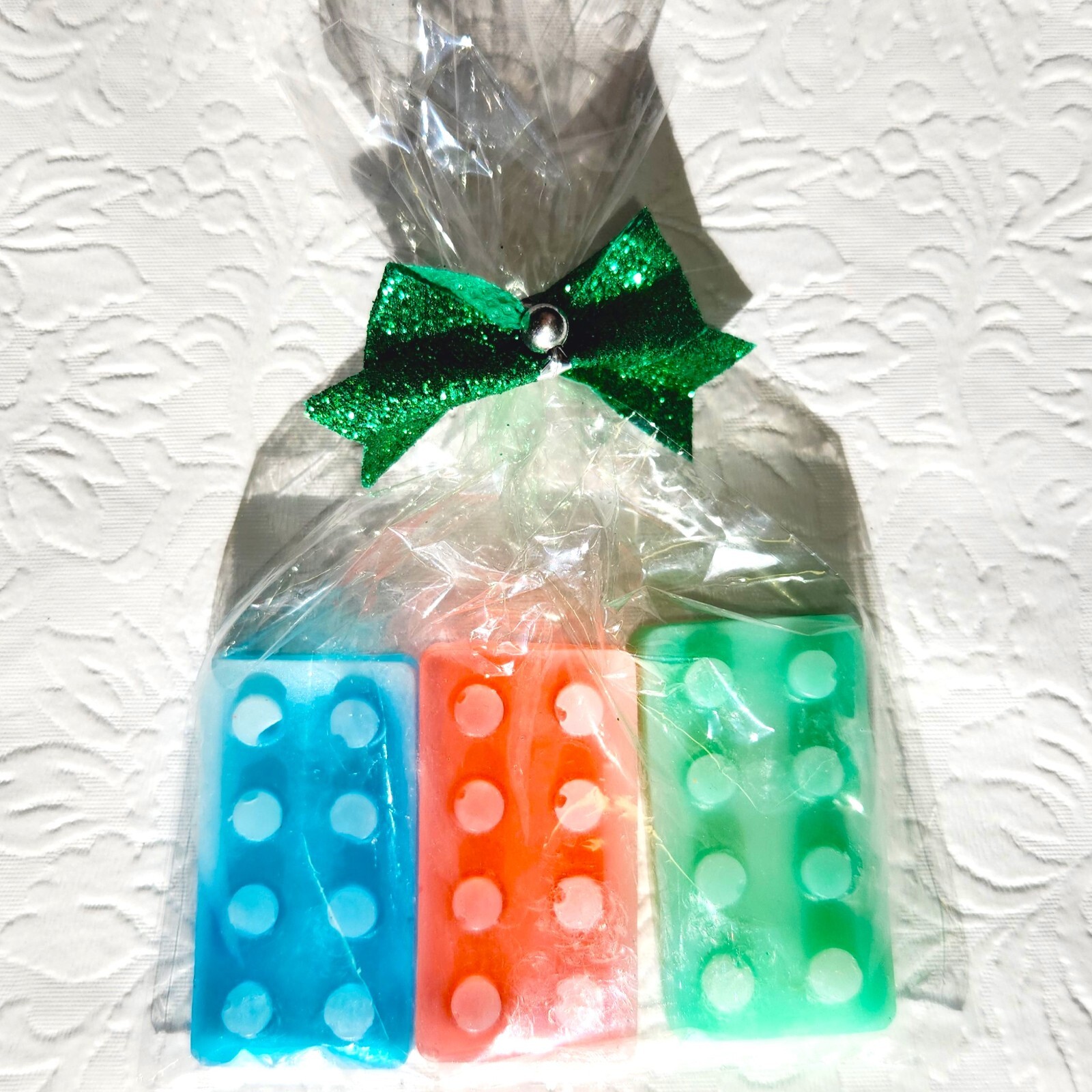 SOAP Bar Building Blocks Brick LEGO set of 3 Multiple Colors Kids Handmade Gift