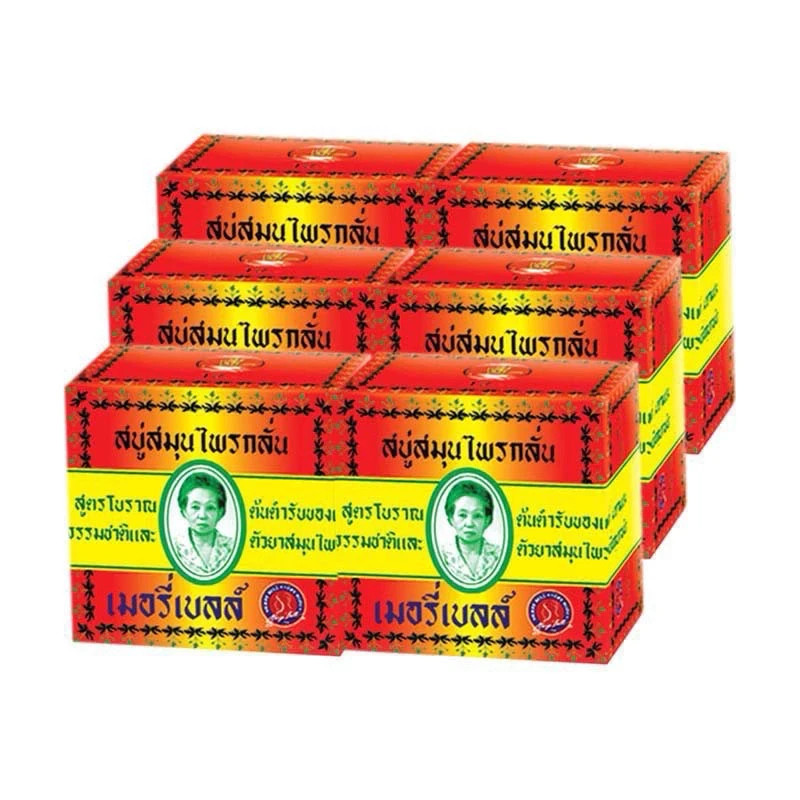 Madame Heng Original Thai Herbal Soap Natural Skin & Acne Care 6 Bars Pack 160 g