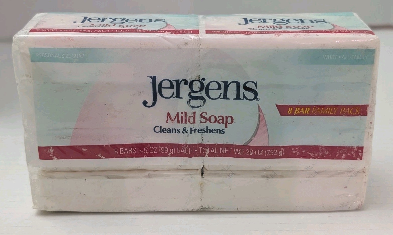 Jergens Vintage Mild Bar Soap 8 Bar Family Pack Cleans & Freshens NEW