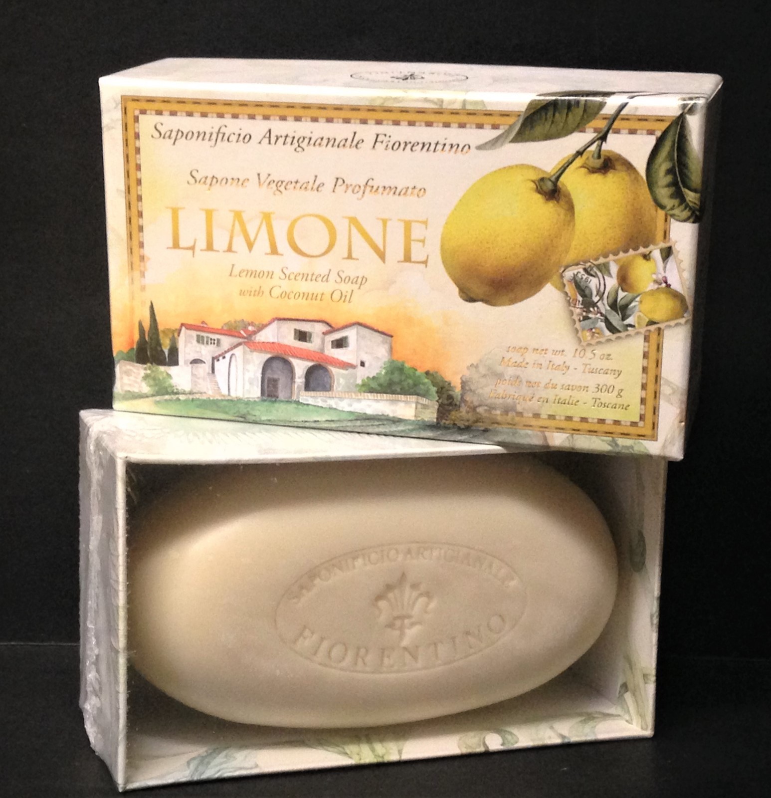 LIMONE Lemon Scented SOAP BAR Saponificio Artigianale Fiorentino 10.5 oz Italy
