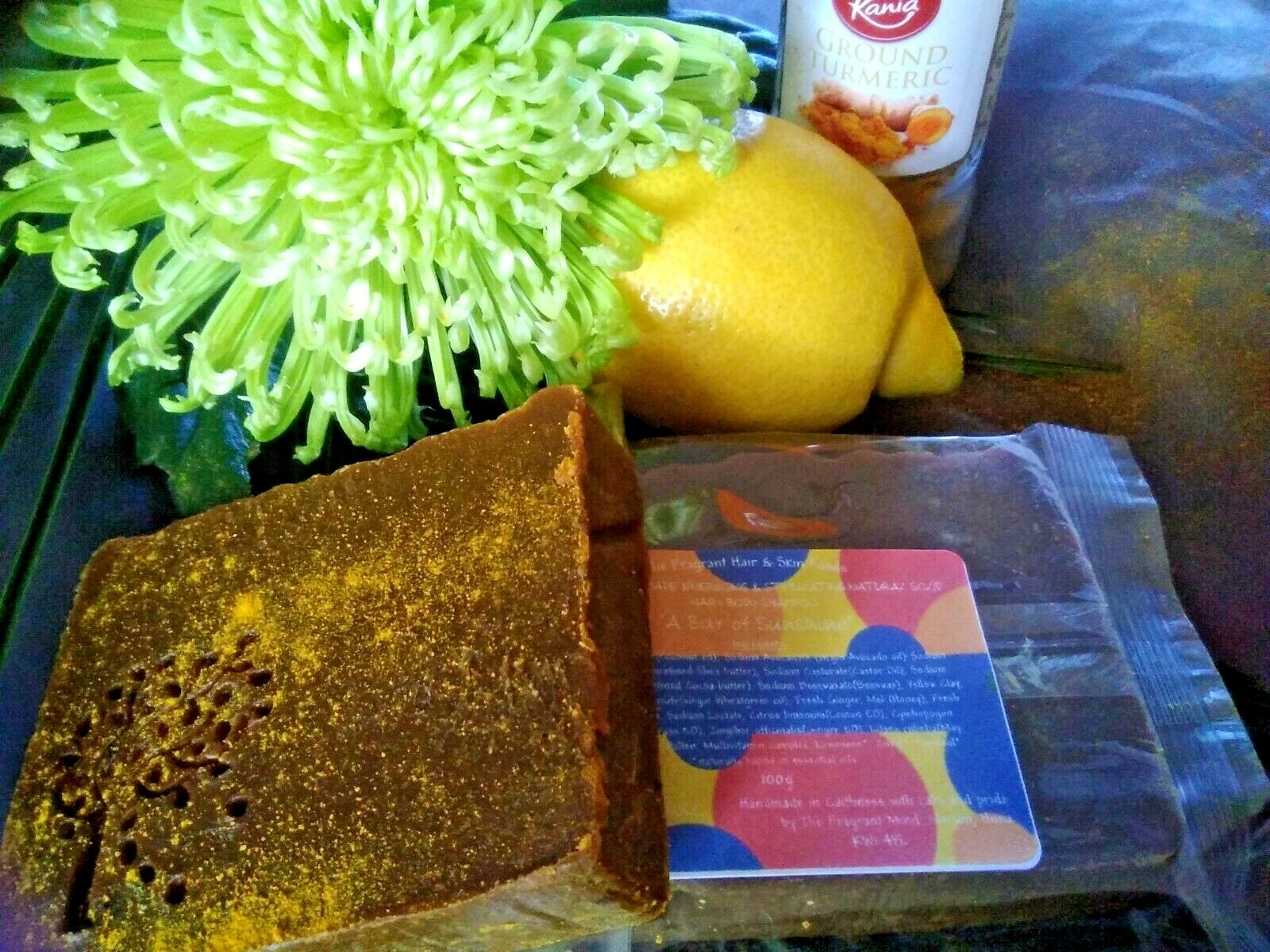 Luxury handmade stimulating solid hair/body shampoo with Turmeric,Honey,Ginger